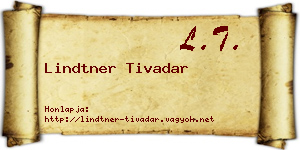 Lindtner Tivadar névjegykártya