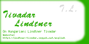 tivadar lindtner business card